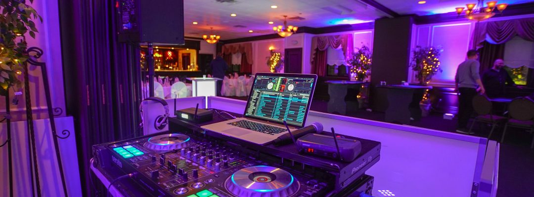 DJ booth in ballroom